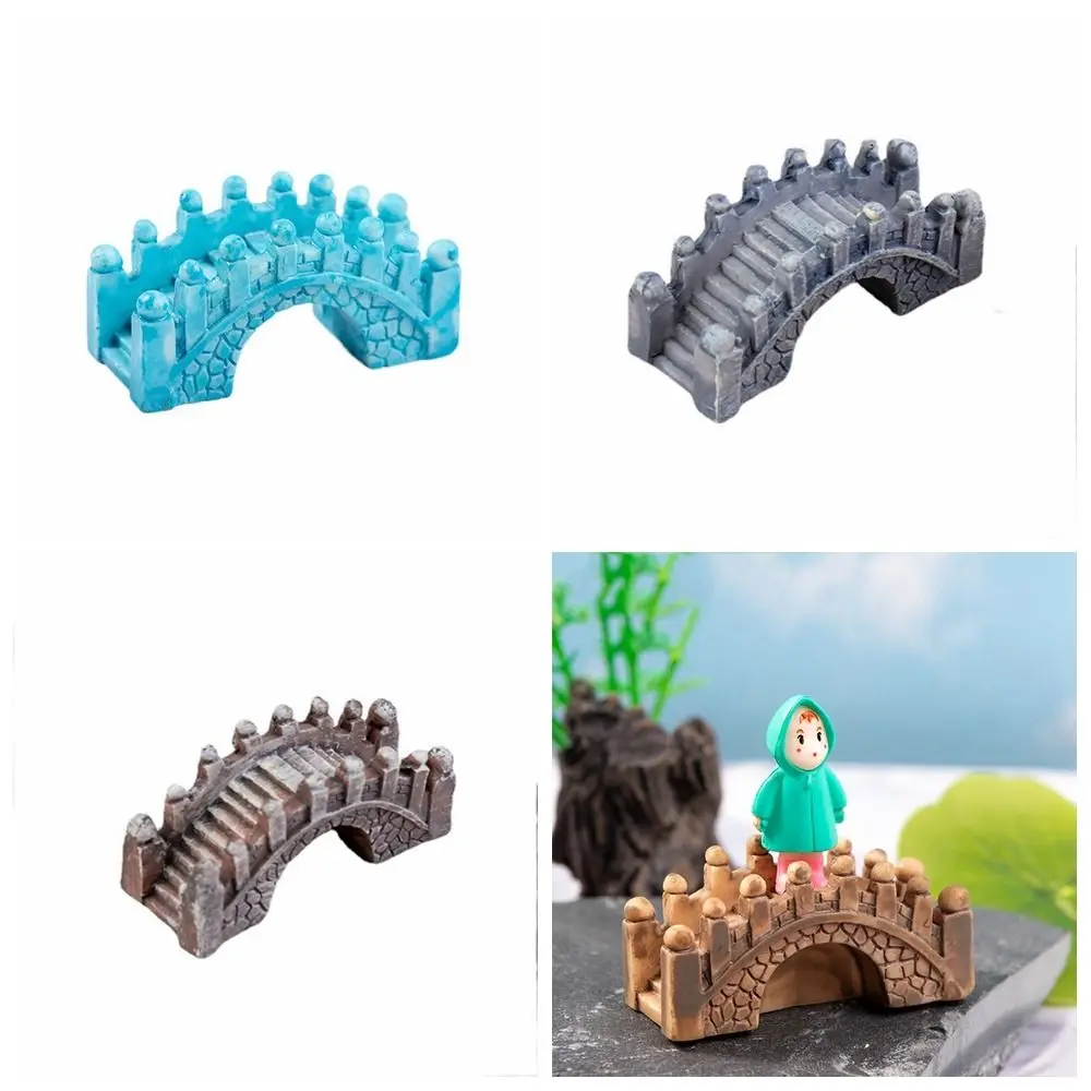 Stone Bridge Micro-landscape Resin Bridge Miniatures Resin Craft Small Bridge Jiangnan Small Bridge Court Style Mini Home Decor