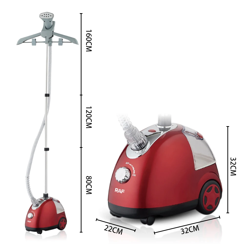 RAF Garment Steamer Easy to Clean Compact Design Clothes Wrinkle Removal with Fast Heating and Adjustable Hanger