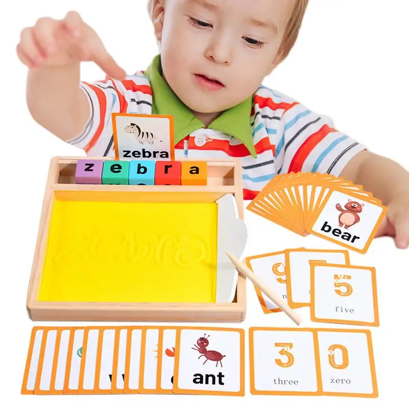 

Wooden Sand Writing Tray Letter Tracing Sand Tray Learning Sand Tray Toys Sand Writing Trays Sand Tray Box With Pen For Writing