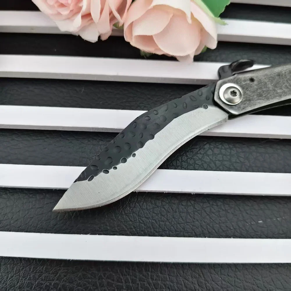 Higonokami Camping-Essentials: Faltbares Kochmesser, Küchen- und Obstmesser, Tragbares Angelmesser mit Lederetui, EDC-Werkzeug – Detail 3