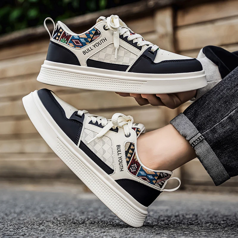 

New 2025 Men Shoes Flats Walking Leather Casual Shoes Men Barefoot Wide-toed Shoes Wider Toe Casual Sneakes Zapatillas Hombre