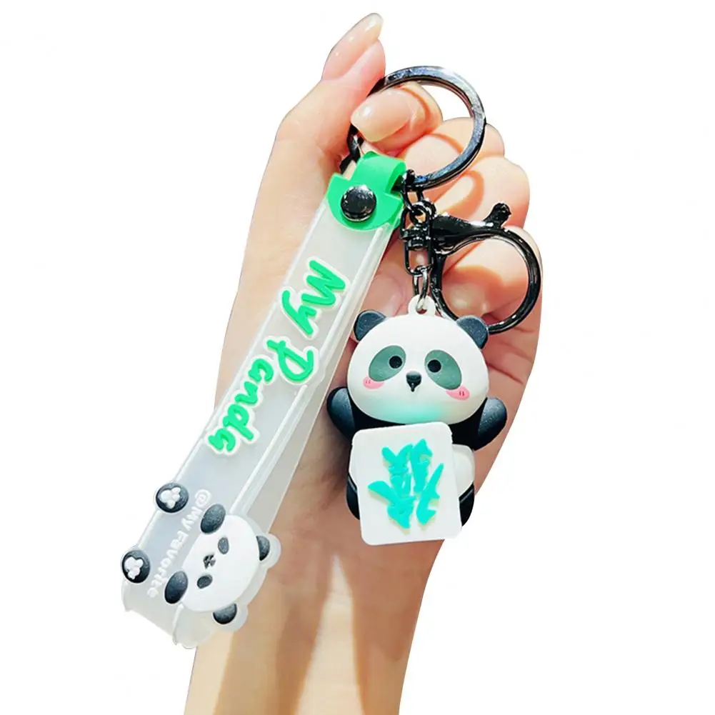 Pvc Panda Keychain Panda Keychain Cute Pvc Doll Wristlet Strap for Handbag Backpack Birthday Gift for Kids Adults Cartoon Panda