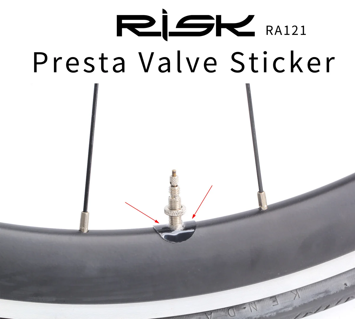 Risk Bike Presta-Ventil-Aufkleber-Klebepad, MTB-Rennrad-Schlauch-Reifen-Felgenschutz, FV-Ventil-Transparentes Klebepad, Zubehör – Detail 1