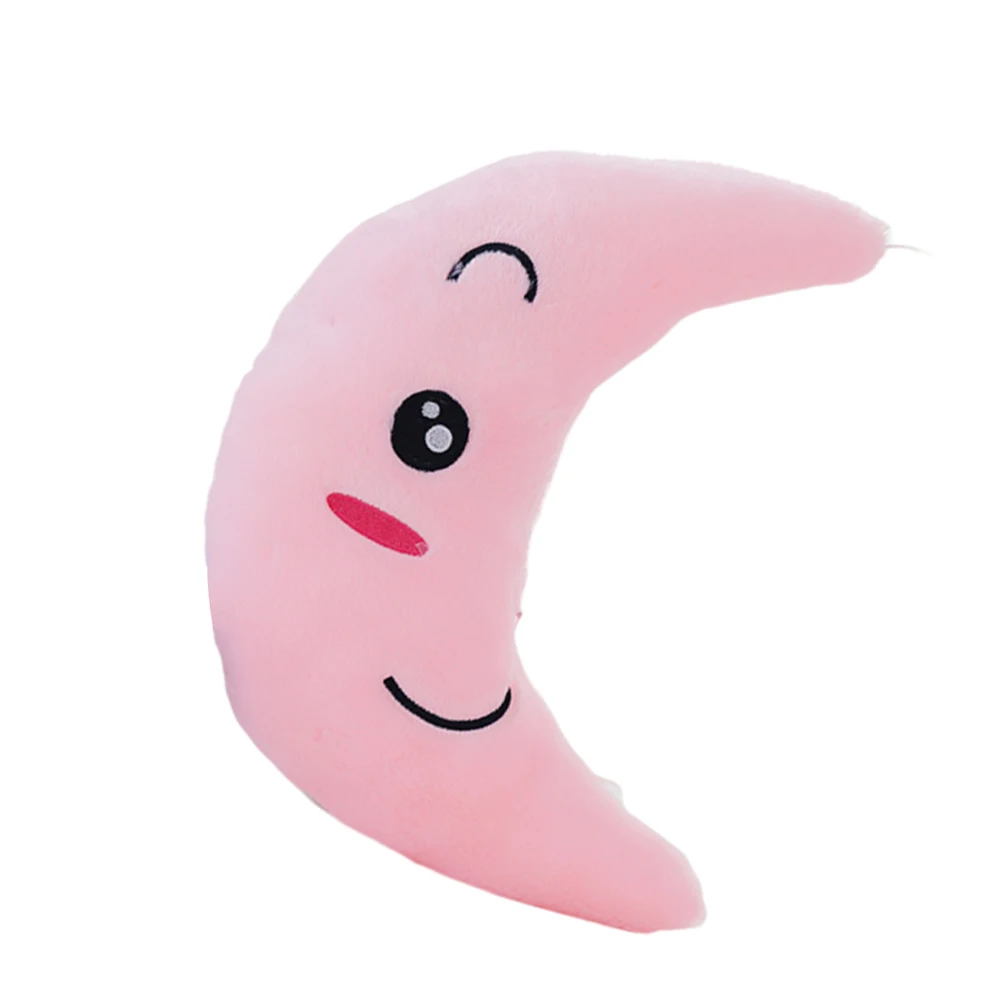 

Pink Creative Light Up LED Moon Luminous Throw Pillow Glow Cushion Baby without