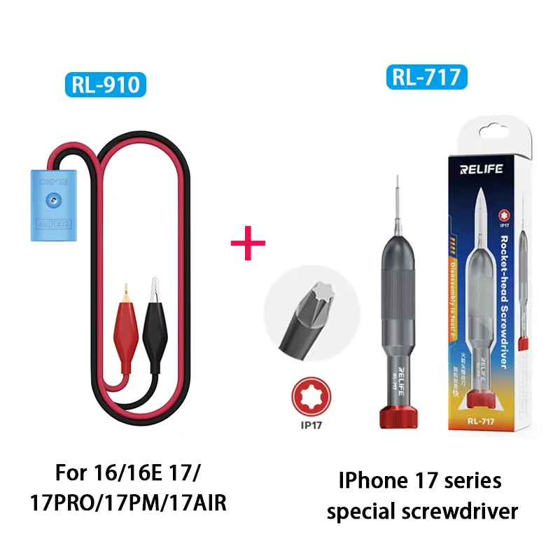 

New IPhone 17 Series Special Screwdriver RELIFE RL-910 Battery Quick Quick-release Cable For 16/16E 17/17PRO/17PM/17AIR