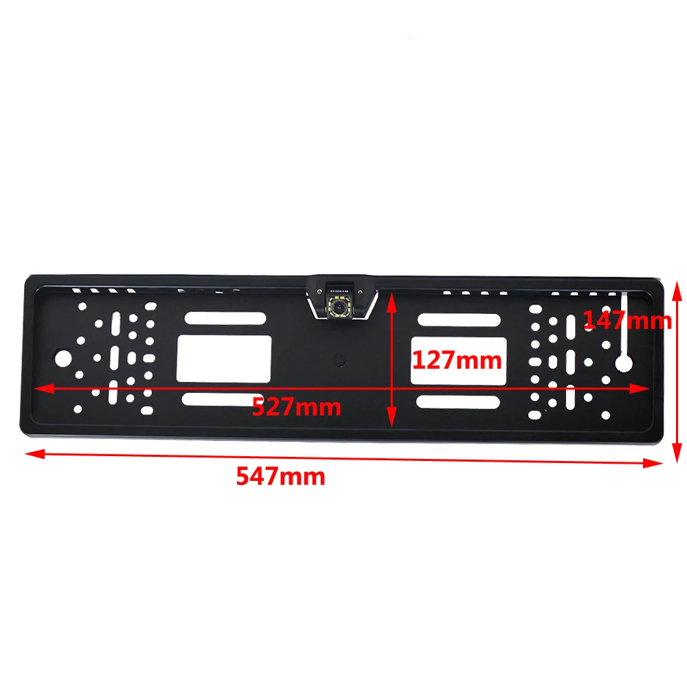 Parking Sensors for Cars Wireless Rear View Camera with EU License Plate Frame Rearview Backup 1080P Reverse