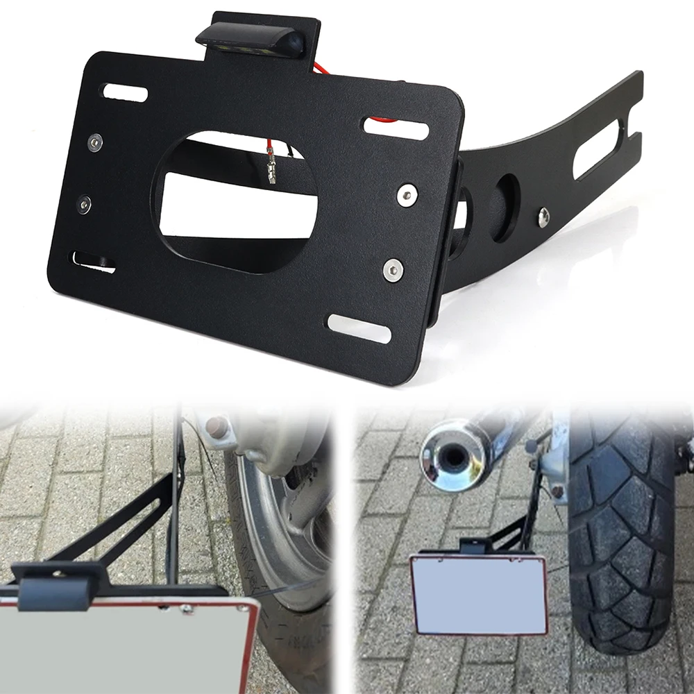 

Fit for Honda Shadow VT 600 C 1988-2000 Side License Plate Holder Side Fender Eliminator Side Mount License Plate Holder