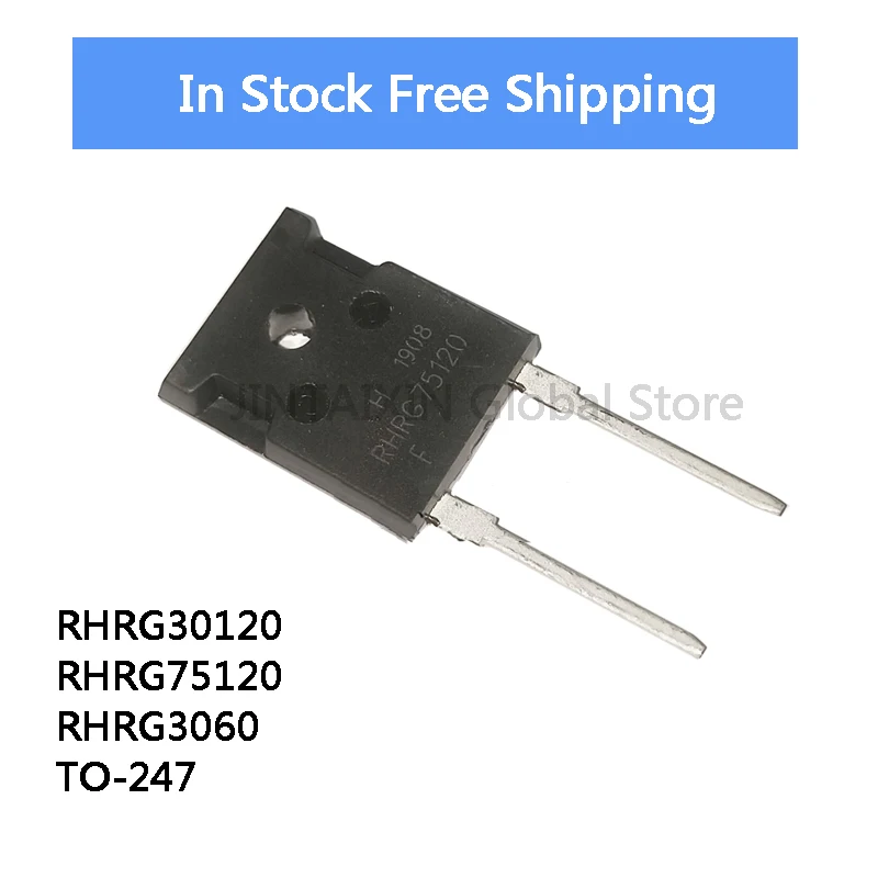2Pcs RHRG30120 RHRG75120 RHRG3060 IC Chip TO-247 Diode High Power Rectifiers In Stock Wholesale
