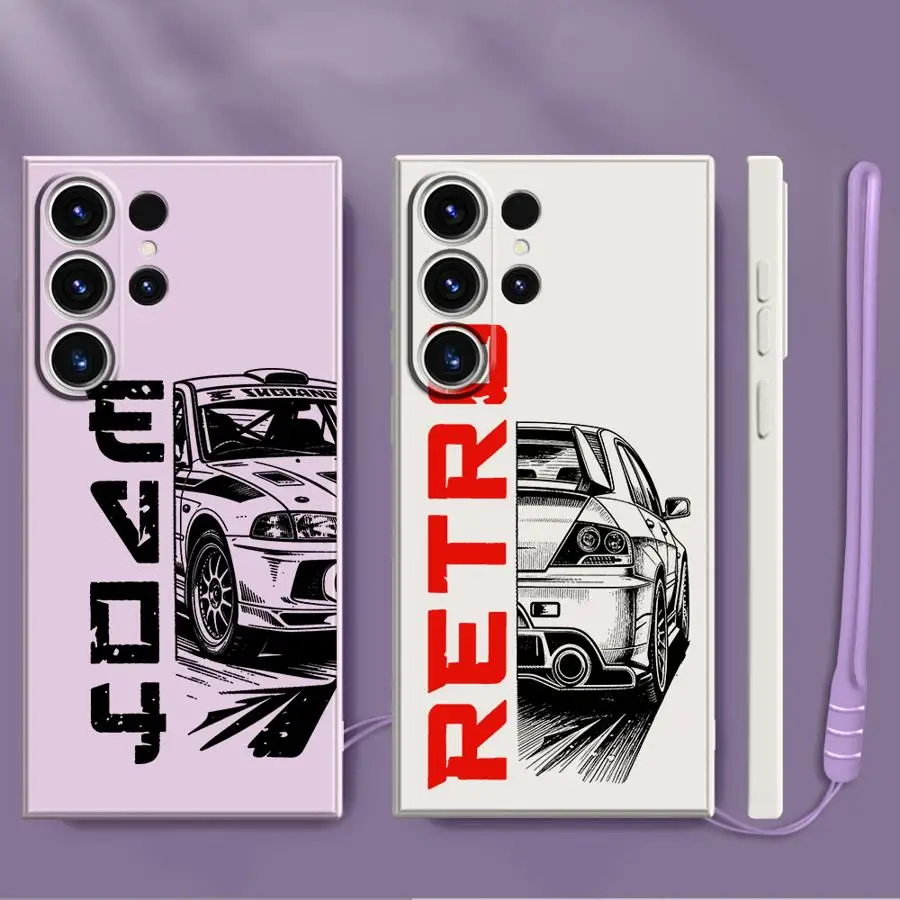 JDM Sport Line Car Phone Cover Case for Samsung Galaxy S26 S20 FE Note 20 10 Ultra S21 Plus S25Edge S24 Ultra S22 S23