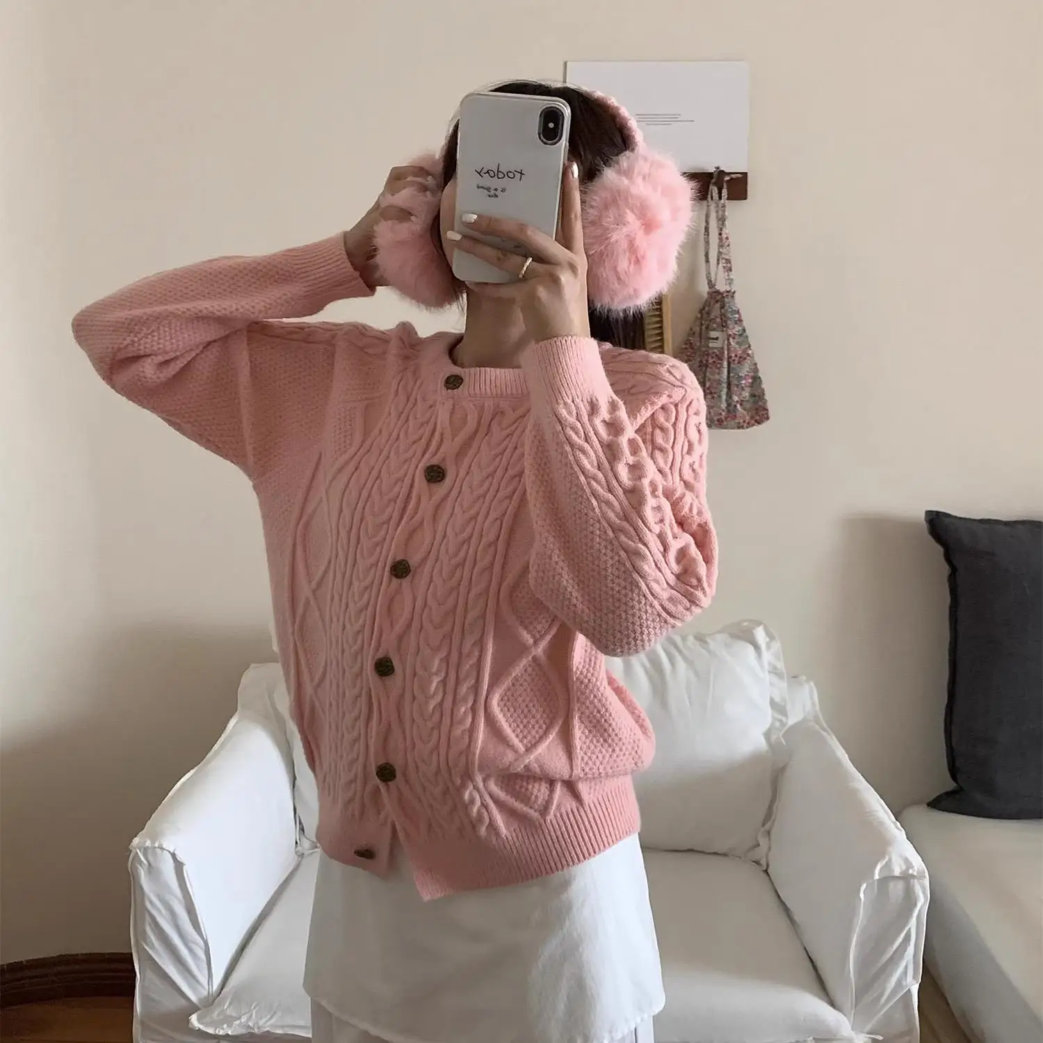 

Модные мягкие наушники-грелки из искусственного меха для женщин и мужчин, однотонные, для защиты от холода на улице