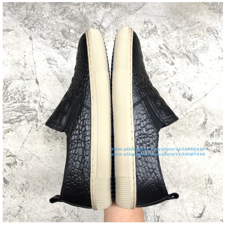 

Thick-Soled Sneakers Men's Shoes Stylish Slip On Casual Shoe Soft Leather Wear-Resistant Trendy Luxury Handmade Shoe Men's Shoes