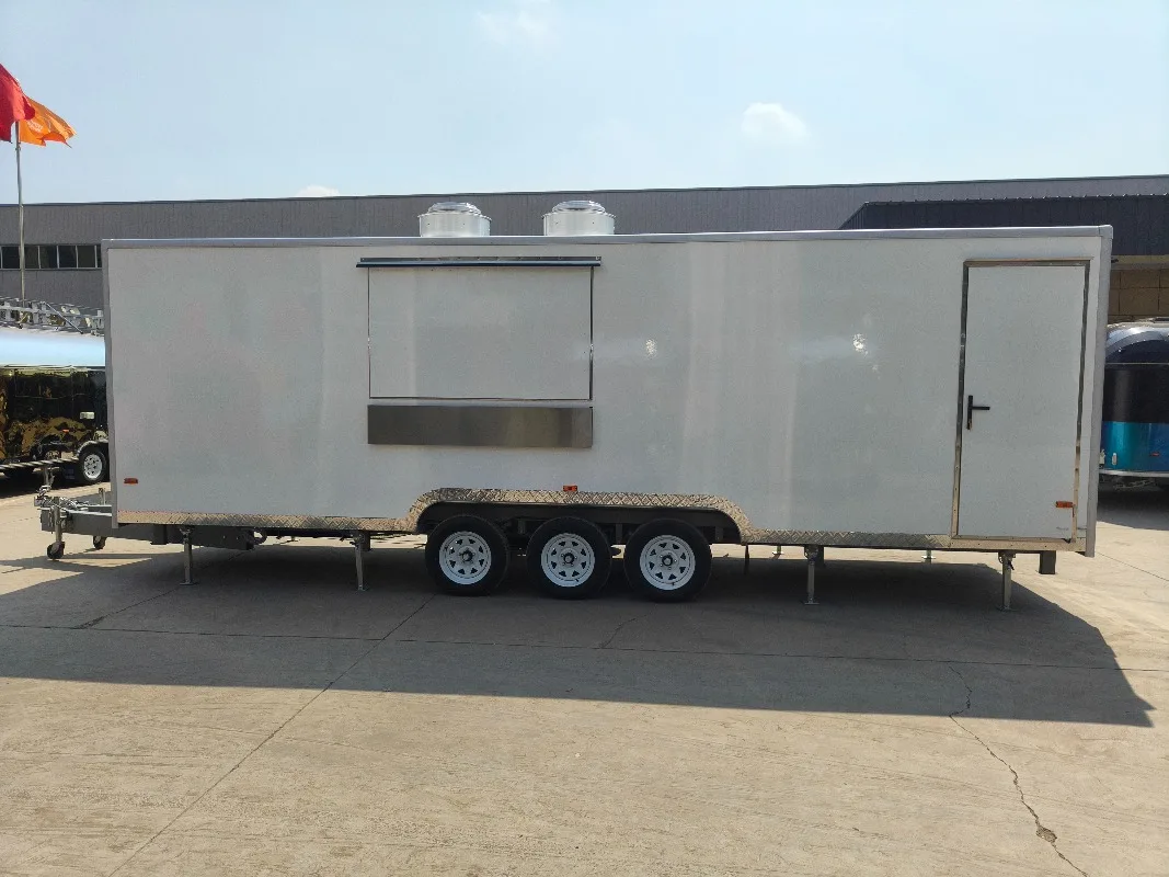 

Commercial Mobile Kitchen Trailer Food Truck Cart Electric Street Vending Snack Car Solution