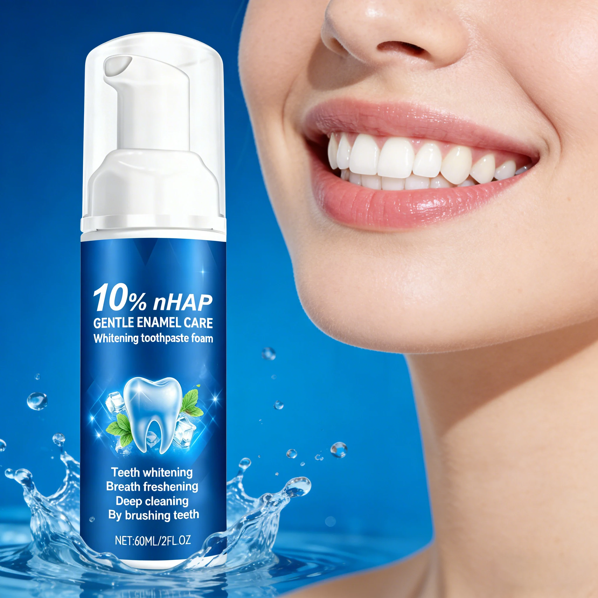 Whitening Toothpaste Foam Cleansing Prevent Cavities Remove Plaque Protect Gum Oral Health Freshen Breath Teeth Repairing Mousse