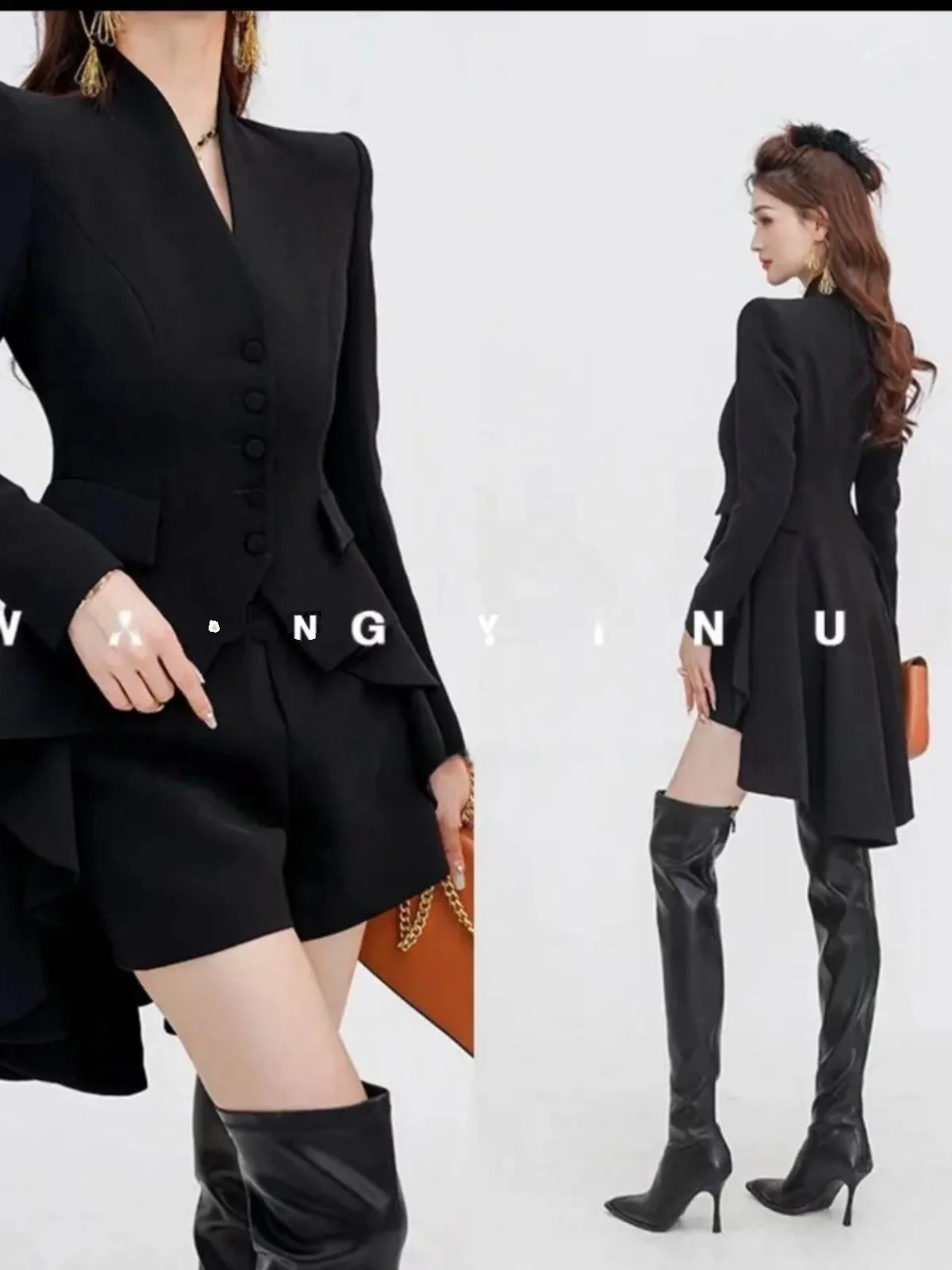 

Women's Unconal Suit Jaet Spring 2024 Design Sensation Korean Sle Versatile High-End Slim Fit Outerwear