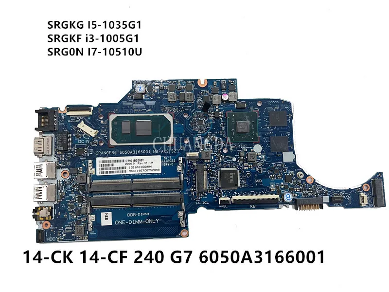 6050A3166001 For HP 14-CK 14-CF Laptop Mainboard Motherboard With CPU I3/ I5/I7  Tested OK, 100% working