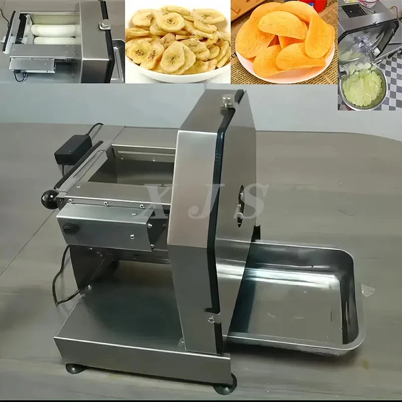 

Commercial Slicer Electric Plantain Chip Cut Banana Cucumber Carrot Slicing Machine