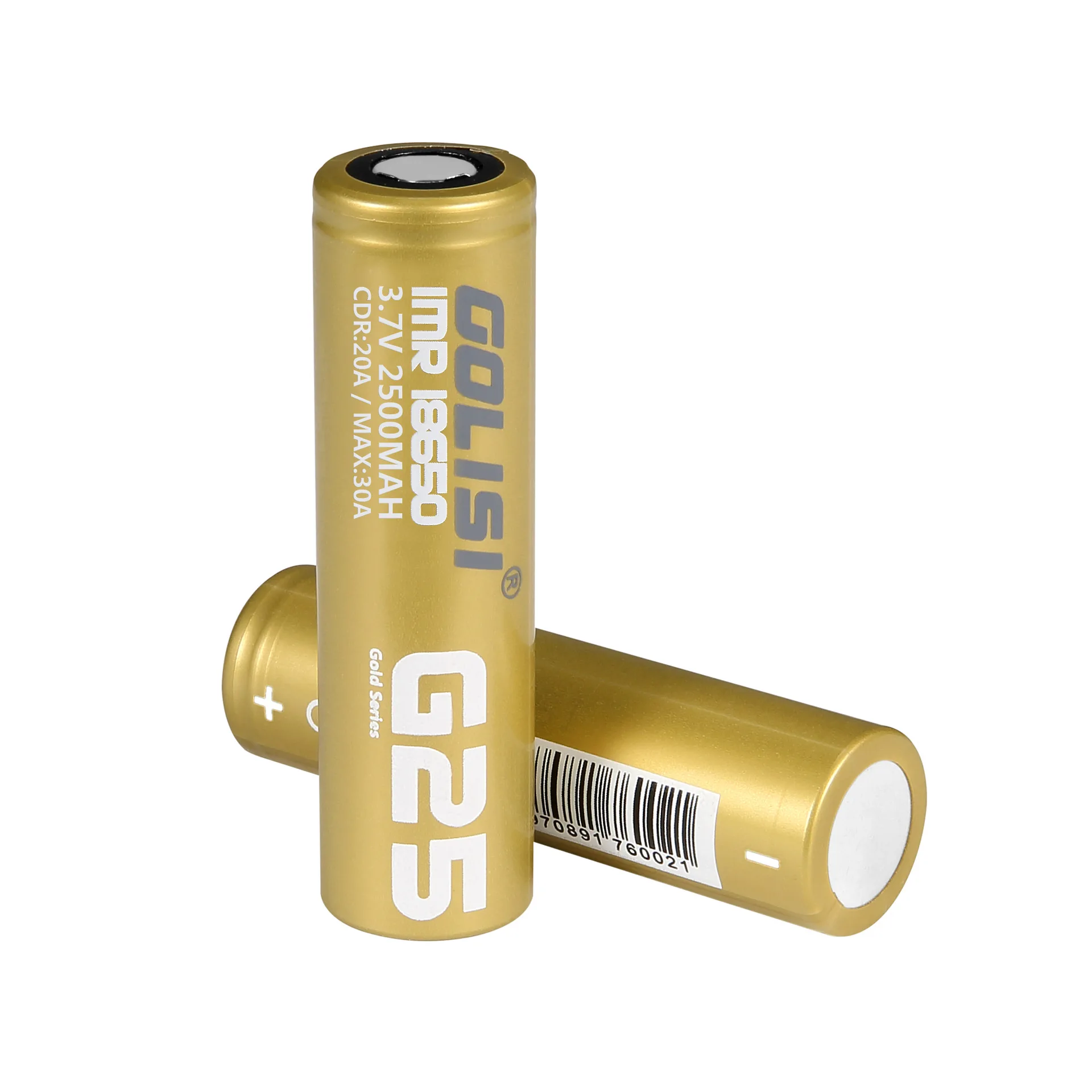 100% Original GOLISI G25 IMR 18650 Battery 2500mAh Rechargeable Battery Powerful 800 Times Cycle For Toy Camera