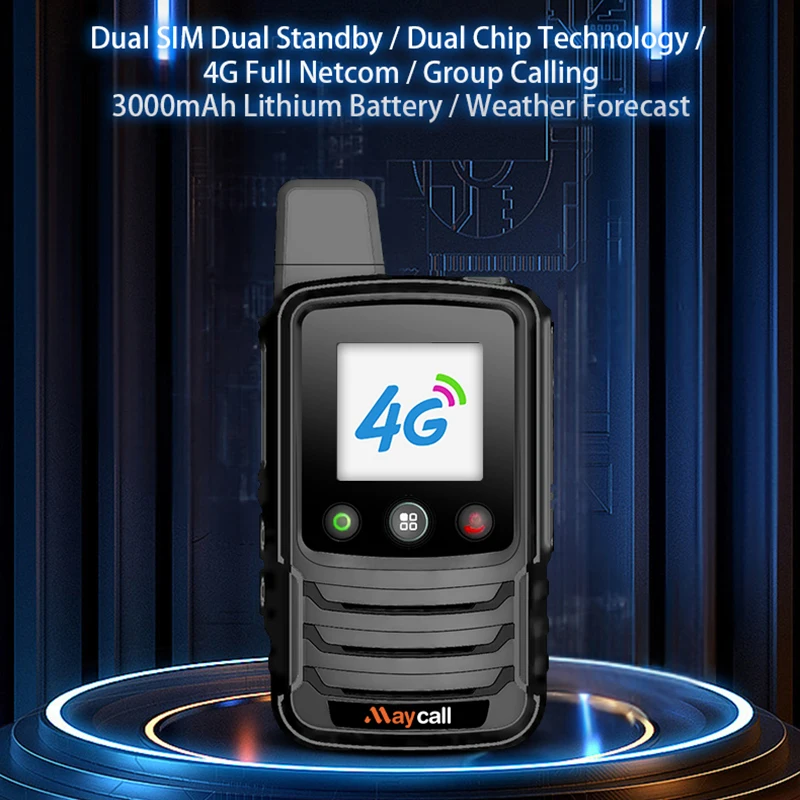 Free Platform IP54 Waterproof GPS UHF Mini LTE Network POC for Android 4G/5G Dual Sim Card Zello Walkie Talkie Global