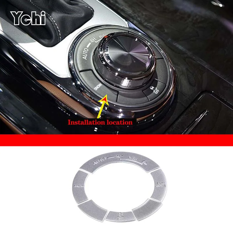 

For Infiniti QX80 2013-2021 stainless steel Car Central Control Four-Wheel Drive Mode Button Stickers Car Interior Accessories