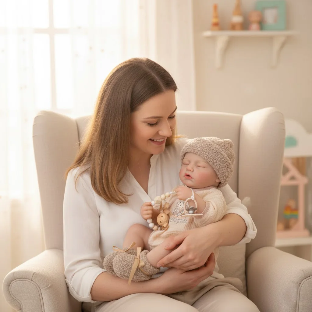 Cloveray 20 inch Full Body Vinyl Realistic Reborn Baby Doll 48cm Vinyl Doll Handmade High Quality High Color Toy Kid Xmas Gift