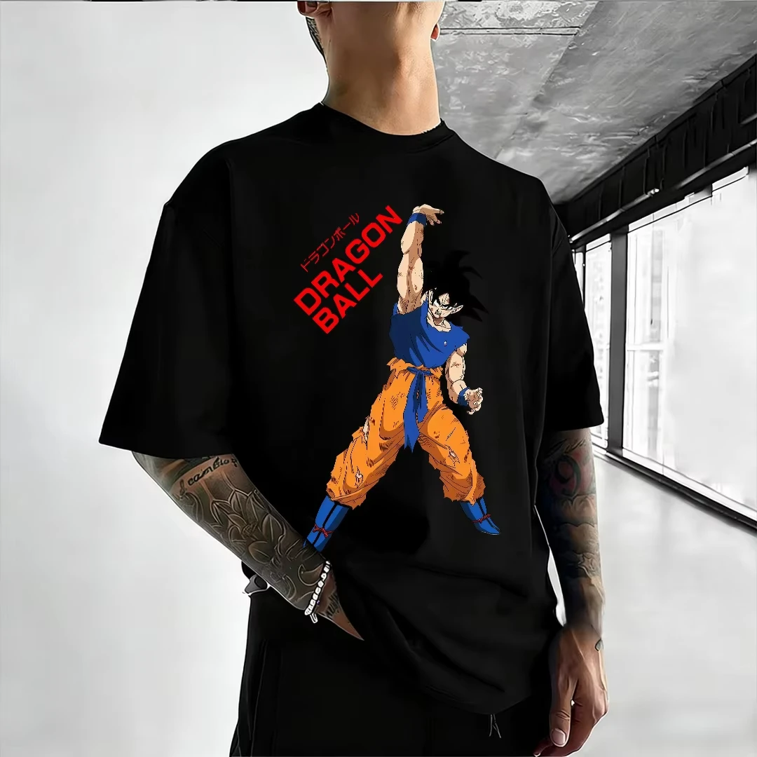 

Летняя распродажа 2026: Мужская футболка с аниме-принтом Dragon Ball для всей семьи, удобная летняя одежда для родителей и детей