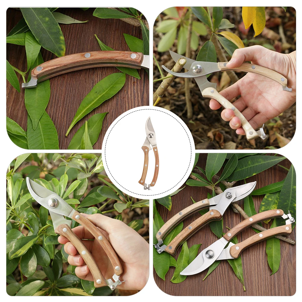 

1pc Stainless Steel Pruning Shears Durable Garden Trimmers For Tree Shrubs Trimming Professional Gardening Hand Tools Safety