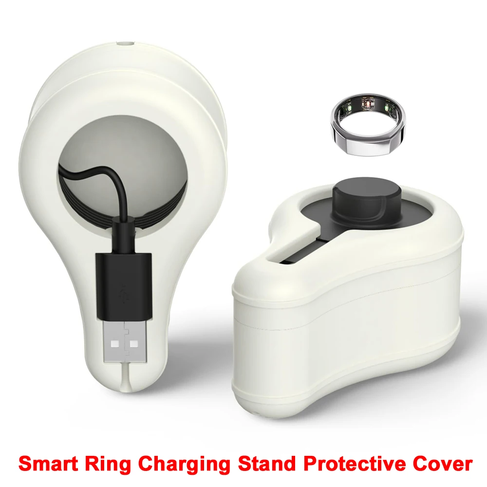 Smart Ring Charging Stand Protective Cover for Oura Ring3 6/7/8/9/10/11/12/13 Silicone Protective Case Storage + Anti-slip