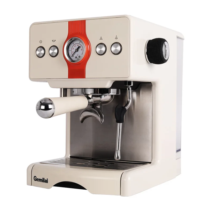 Cafetera Cafetera 15 Bar semiautomática súper delgada en polvo Espresso Cappuccino máquina bomba de presión de agua caliente