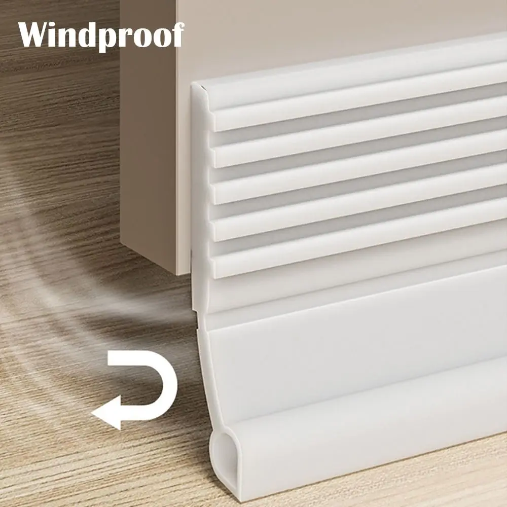 100cm Door Bottom Sealing Strip Self-adhesive Living Room Soundproof Strip Door Draft Stopper Draught Excluder Insect Prevention