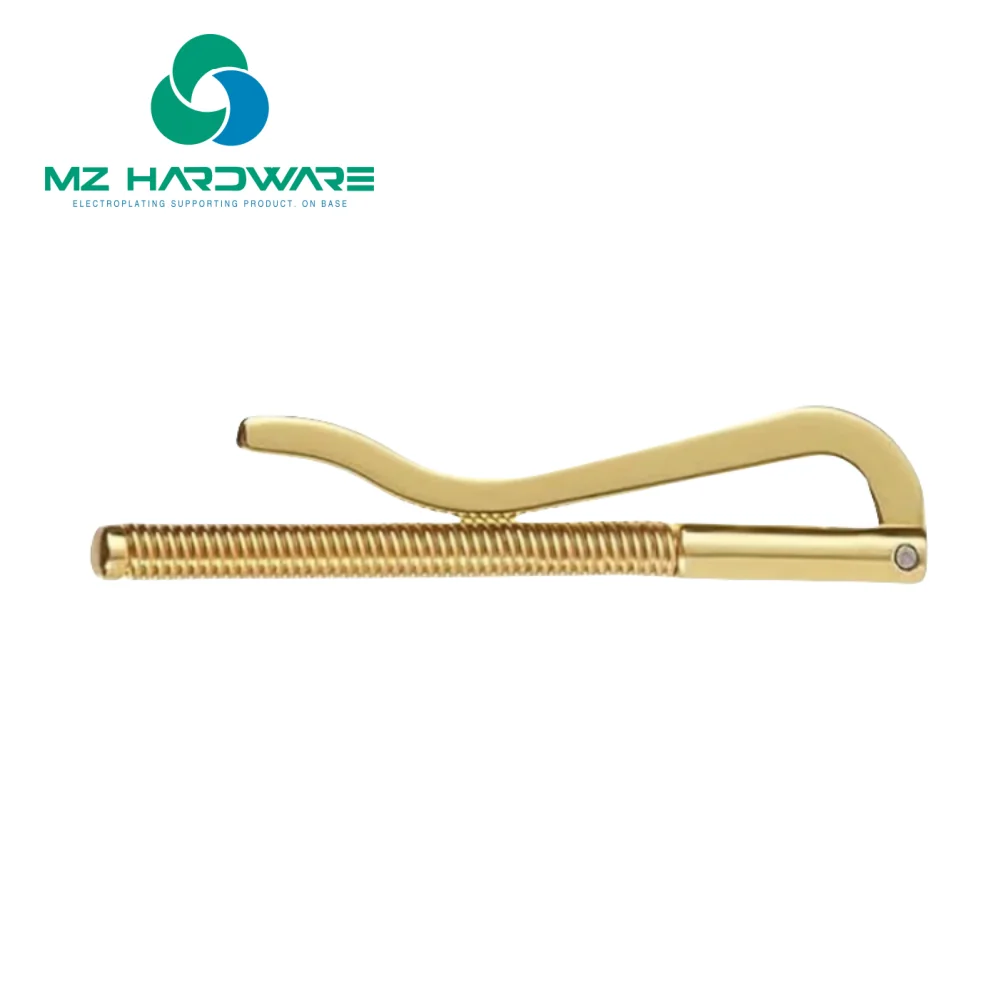 

MZhardware, 1 шт., оптовая продажа, золотой пружинный зажим для денег - тонкая резьбовая основа для кошелька из натуральной кожи, двойной кошелек