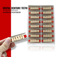 16/12 Sets Box Dental Synthetic Resin Teeth Anterior Posterior 2 Layers Polymer A1/2/3 Denture acrylic Tooth Dentistry Materials
