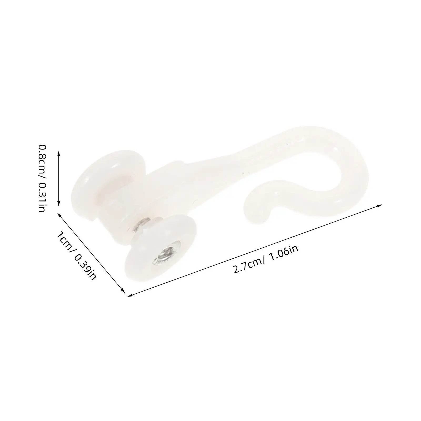 10Pcs U-Shaped Track Hooks for Mosquito Net Ceiling Mounting Bed Canopy Hanging Rail System Smooth Gliding Curtain Track Slider view 6