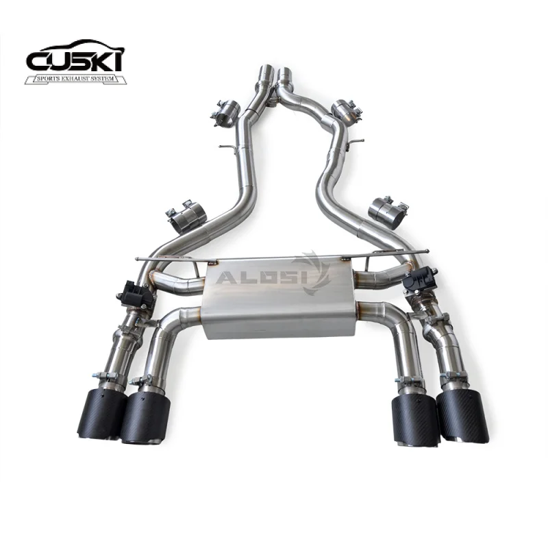 

Настраиваемый задний выхлоп Cat для BMW M2 Competition M2CS F87 S55 2016-2019, глушитель выхлопа с карбоновым наконечником, модифицированный автомобильный акустический