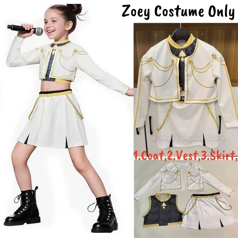 

New Movie K-Pop Demon Hunters Zoey Rumi Mira Costume Fancy Dress Cosplay Virtual Idol Cosplay for Girls' Kids Halloween Carniva
