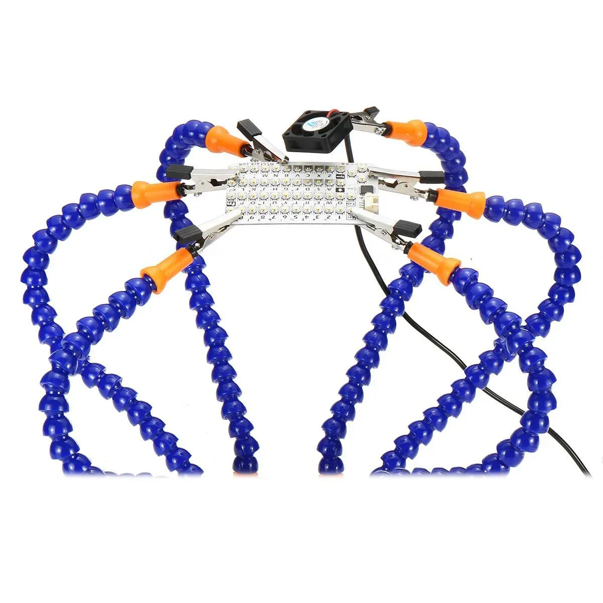 Helpende handen Derde arm Soldeerwerkstation 6 flexibele armen met precisie 360 graden krokodillenklem USB-vergrootglas Rc-gereedschap