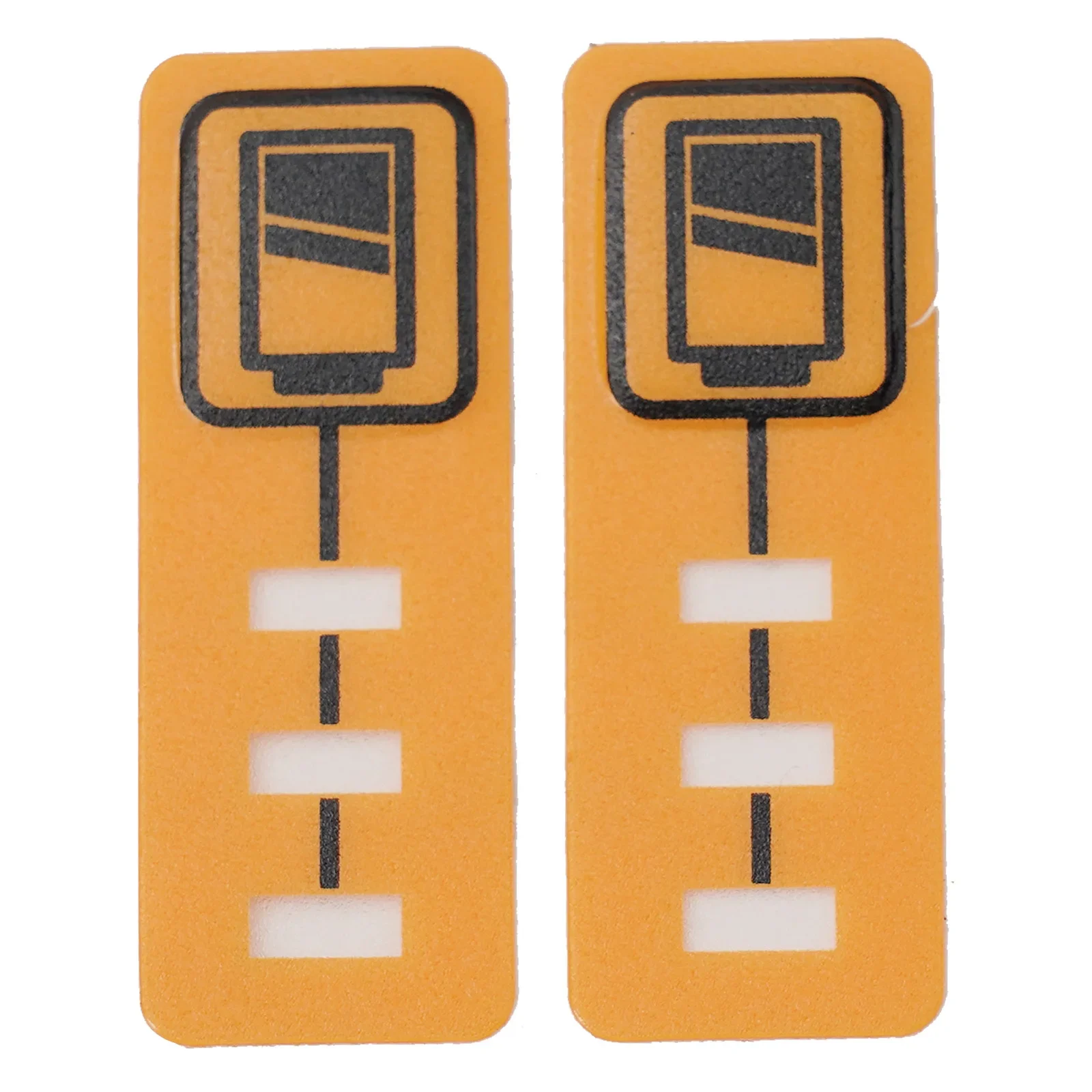 Bateria LED naklejki na klucze etykieta na klucze Tag akumulator litowo-jonowy papier 14,4 V wymiana żółty 2 szt. BL1430 BL1830 DCB140