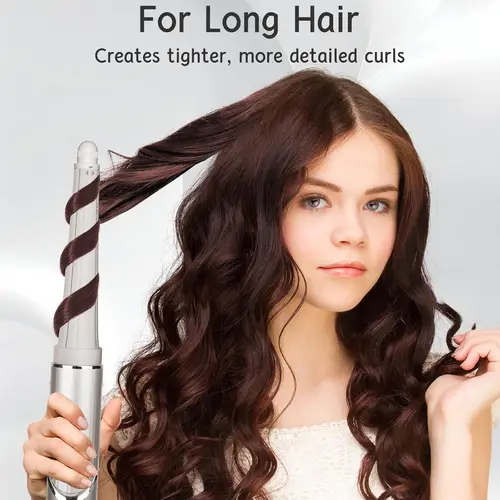Imagen 2 del producto Accesorios de rizador de cono largo, rizador de bobinado automático de 0,78-1,4 pulgadas, utilizado en FlexStyle HD400, para definir cabello rizado.