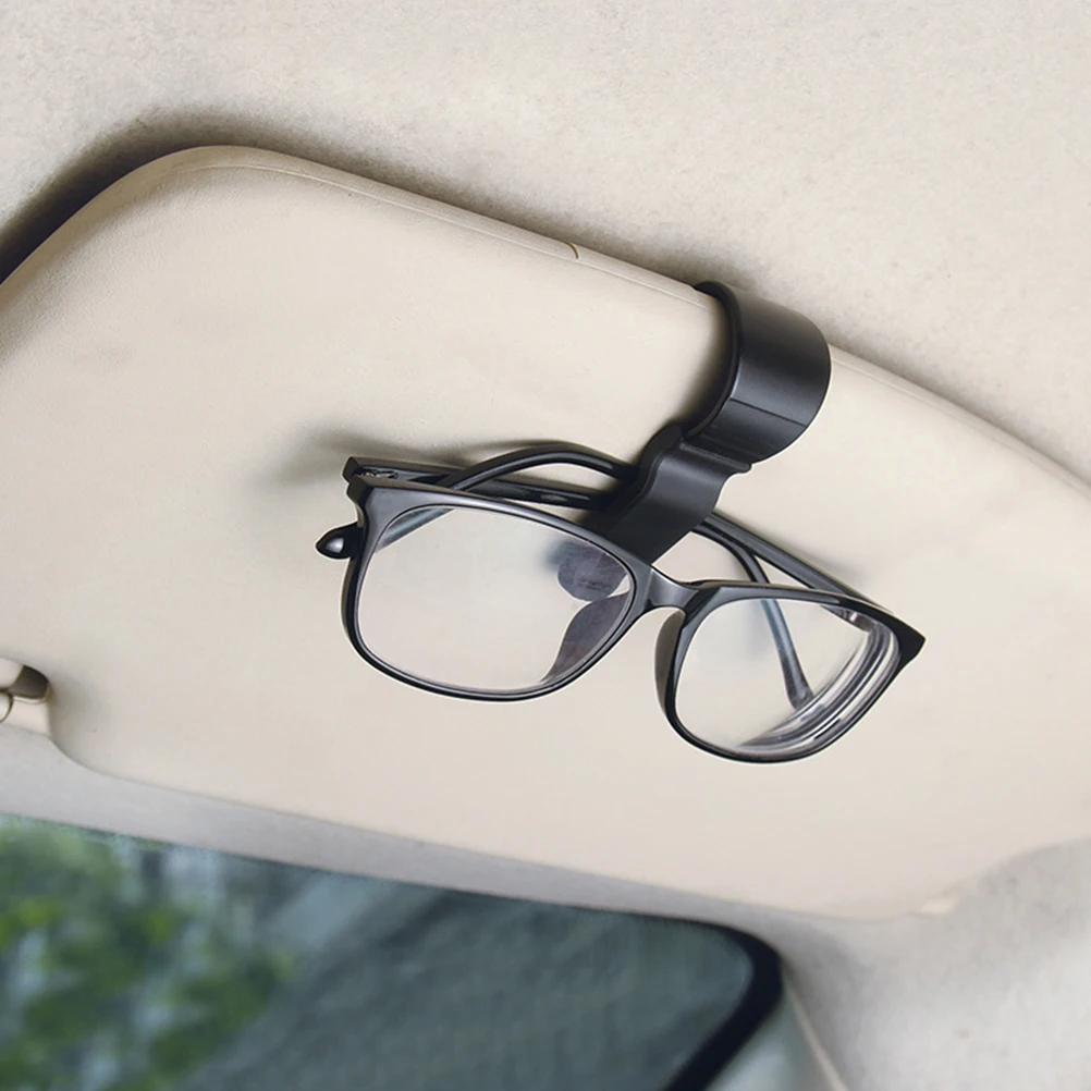 

2Pcs Visor Glasses Holder Small Size Long Time Use Clip for Vehicle Auto Non Scratch Simple Installation Sunglasses