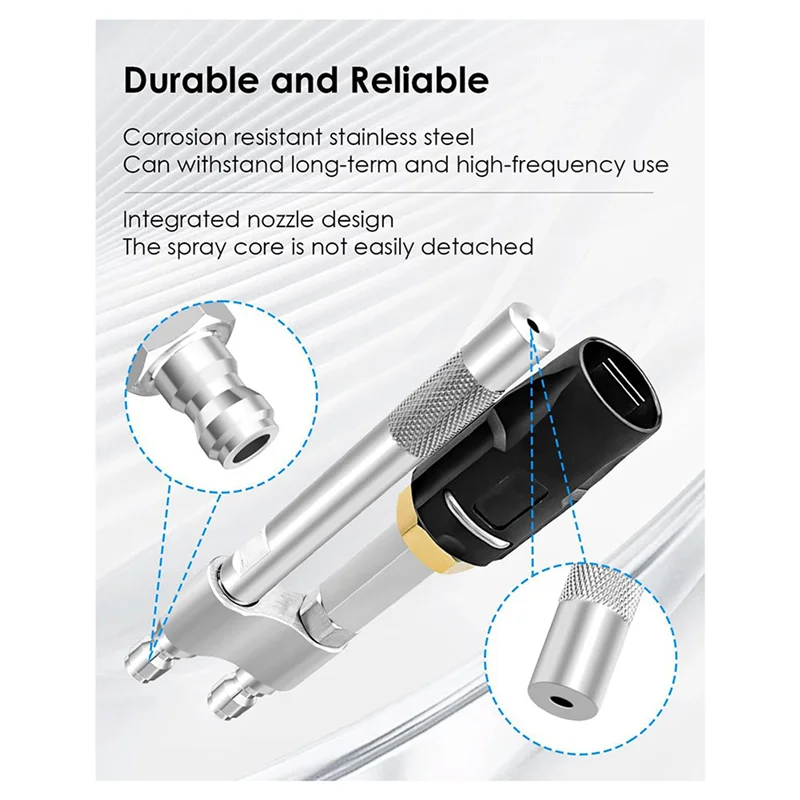 2X Pressure Washer Chemical Tip M5 Twist Nozzles, Long Range Chemical Shooter For 3-7 GPM, 1/4 Inch Quick Connect