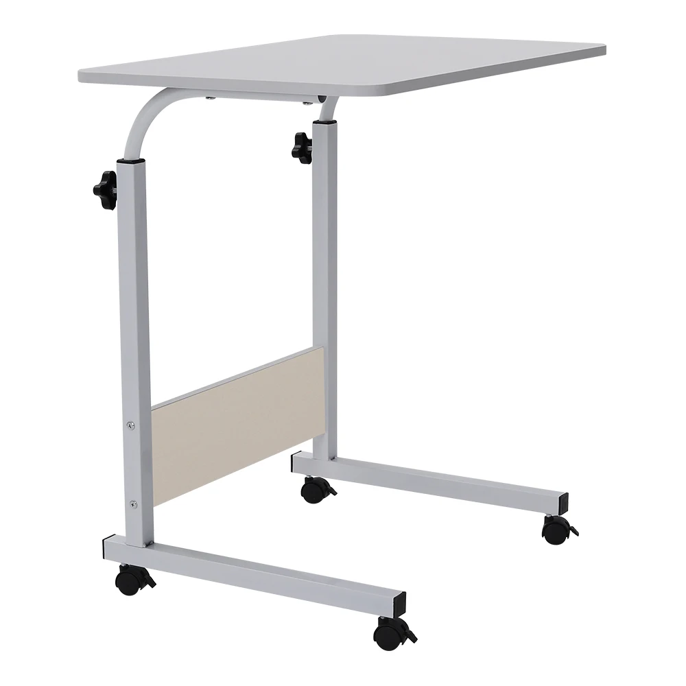 Height Adjustable Mobile Table Overbed Desk with Wheels Laptop Tray Stand,60cmWx 40cmDx 87cmH