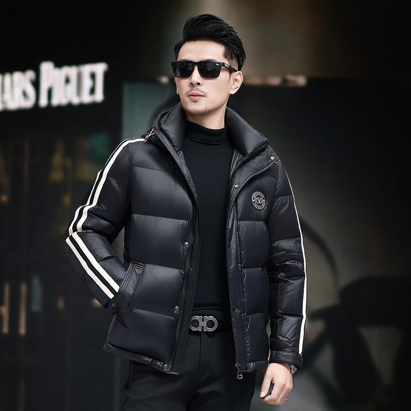 

YEAE Designer Clothes Men Puffer Jacket Luxury Men's Lightweight Down Jacket Duck Down Padding Male Coat Winter Jacket for Men