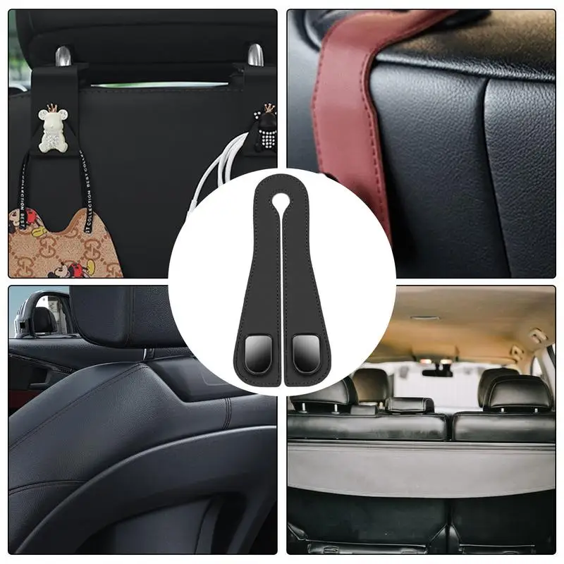 Car Back Seat Headrest Hooks Car Headrest Bag Hanger Headrest Bracket Car Hook For Shopping Bags Umbrellas Purse