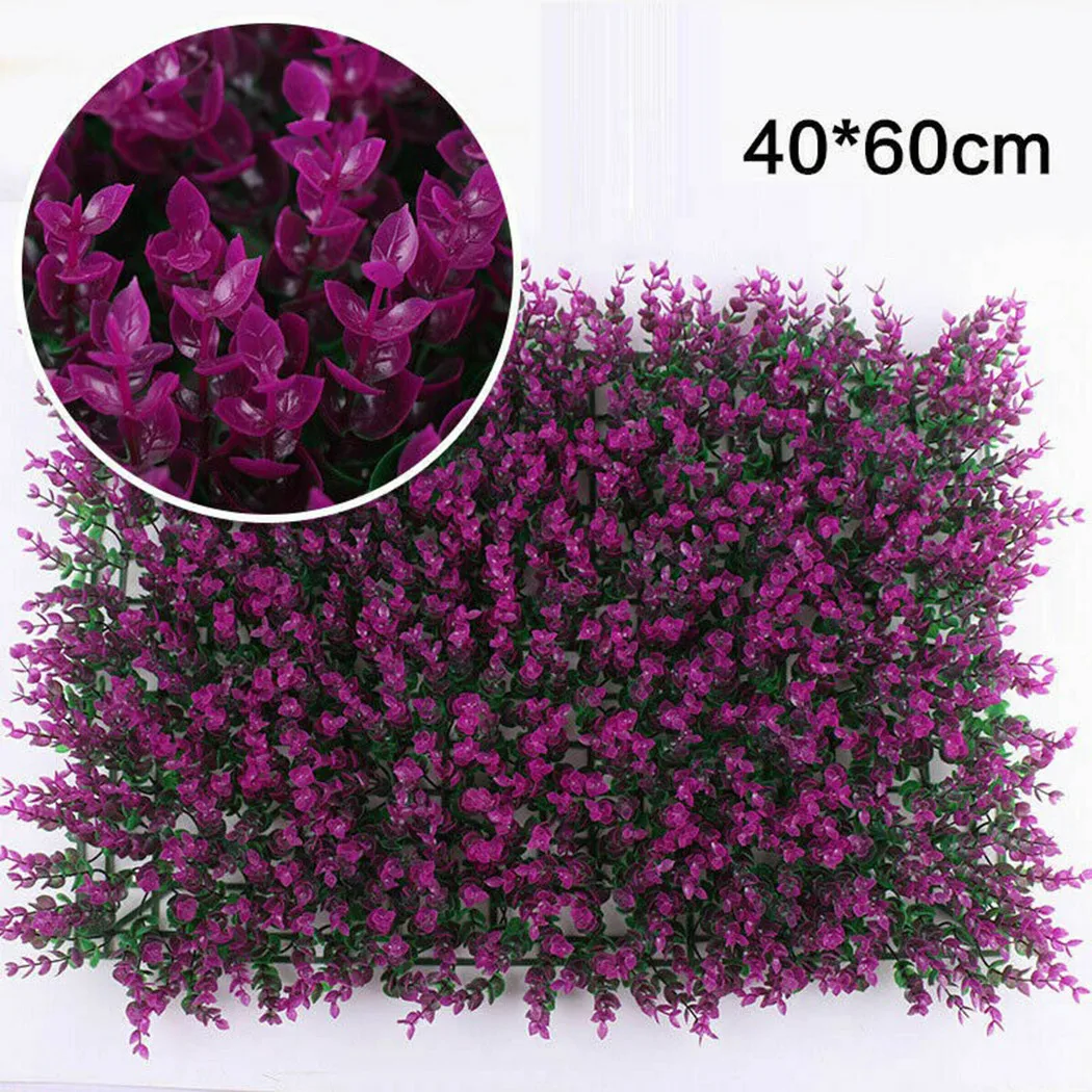 40x60cm Artificial Mat Grass Lawns Colorful Eucalyptus Turf Green Wal Wall Hedge Fence Foliage Panel Home Wedding Shop Decor