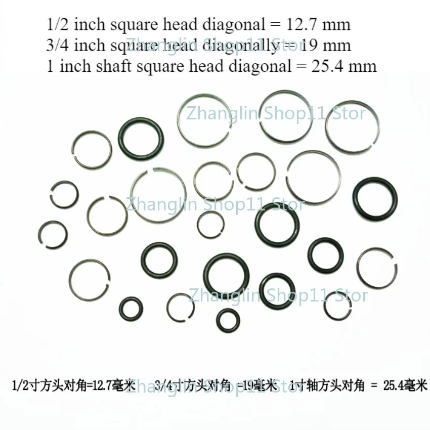 Pneumatic Impact Wrench Socket Retainer Rings O-Ring 1/2