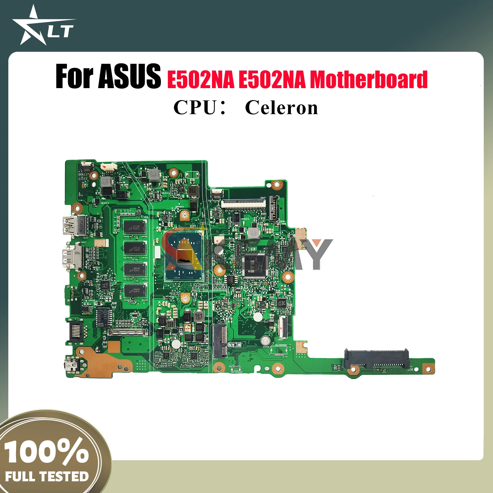 

E502NA Laptop Motherboard For ASUS EeeBook E502N E502NA Notebook Mainboard With Celeron CPU 100% tests OK fast shipping stk
