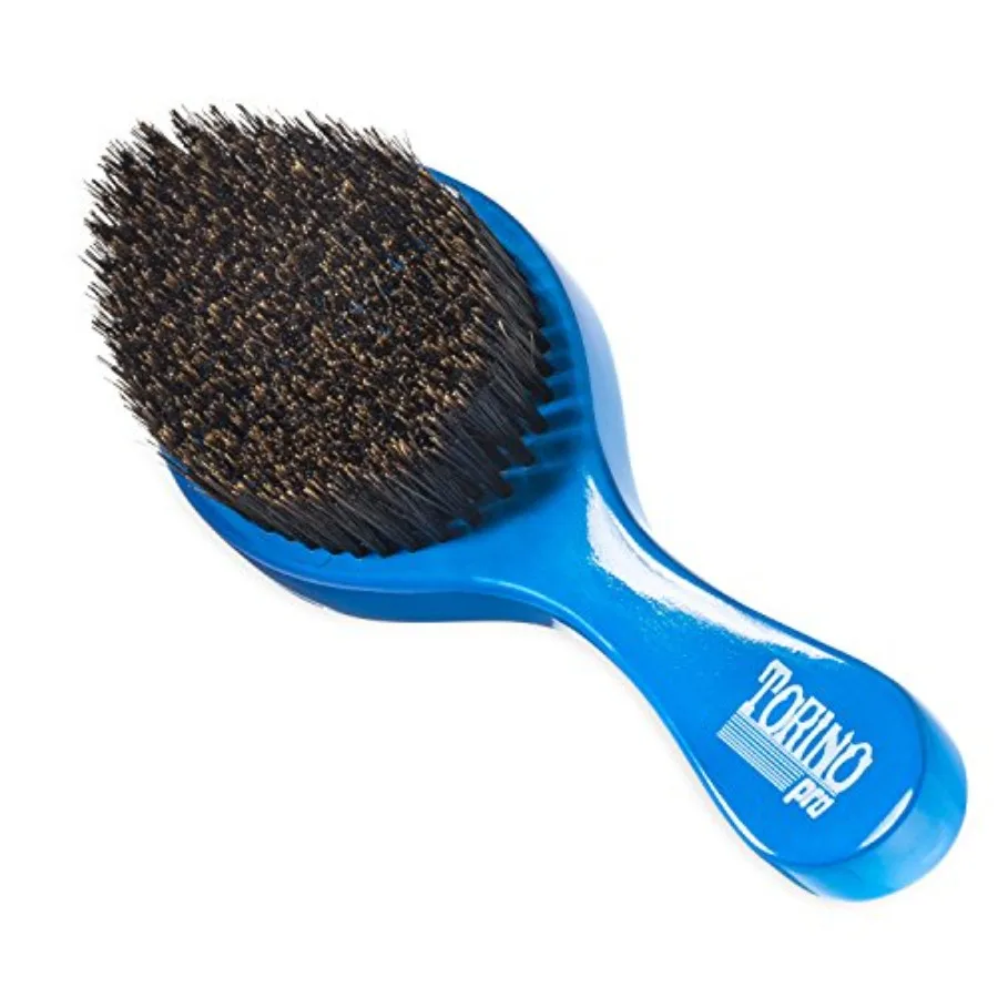 

Tori Pro Wave Brushes by Brush King - Medium Curve Waves Brush #350 -, Boar Bristles, Oval, for 360 Waves Hair Care