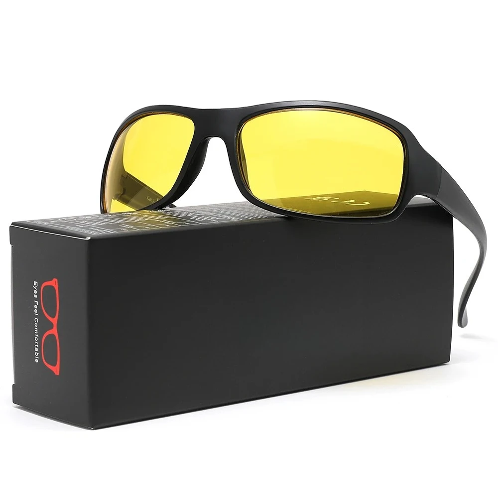 2PCS Men Shading Driving Glasses Women Night Anti Reflective Night Vision Glasses Windproof Beach Sunglasses Sports Glasses
