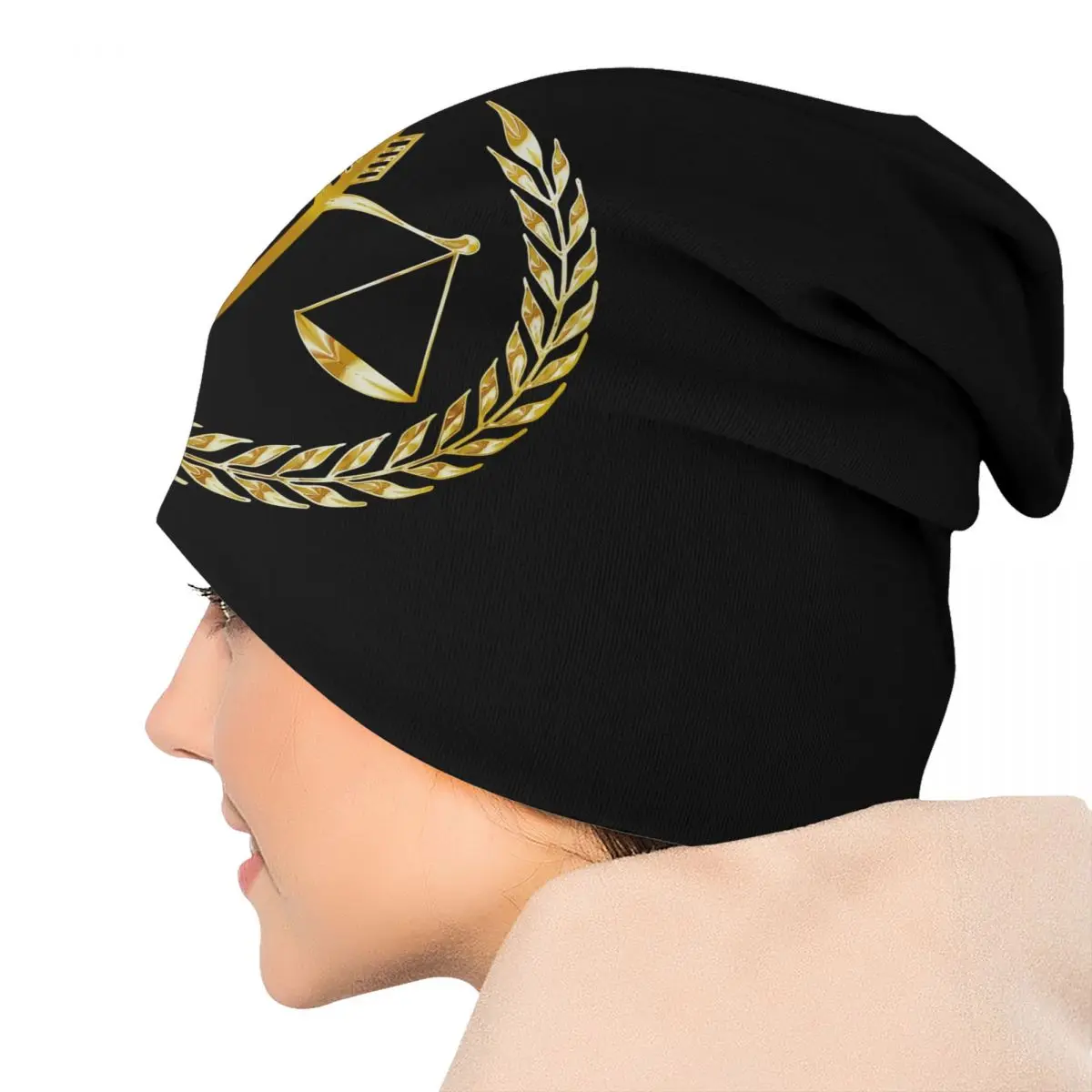 Law Golden scale Of Justice cappello a cuffia cappelli per maglieria Hip Hop Unisex adulto avvocato regalo per feste legali berretto invernale caldo