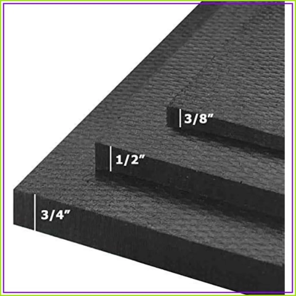 Heavy Duty Rubber Horse Stall Mat 1/2 Inch Thick 4x6 Ft Solid Black Flooring