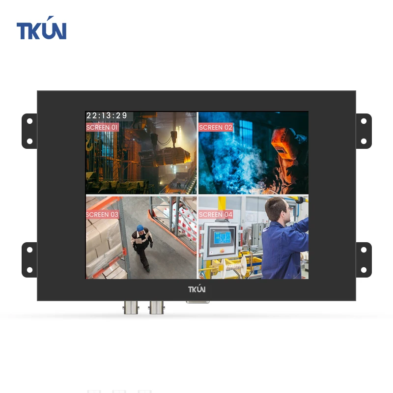 JT064-HD 6.4-inch Industrial Embedded Monitor HD DVI VGA BNC Interface Industrial LCD Monitors